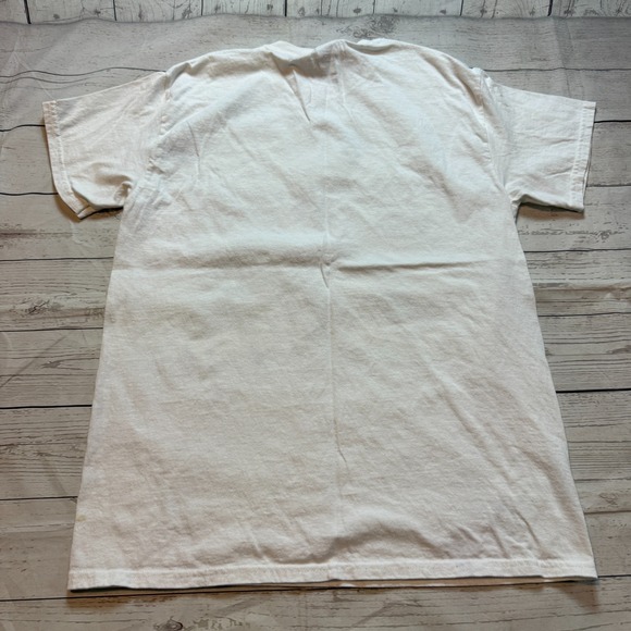 Looney Tunes Graphic Print Shirt‎ by Gilden Heavy Cotton White Men's Size Medium - Picture 9 of 9